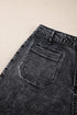 Patch Pocket Straight Leg Loose Fit Jeans